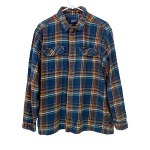 Patagonia Organic Cotton Men's L Midweight Fjord Flannel Plaid Shirt 53947